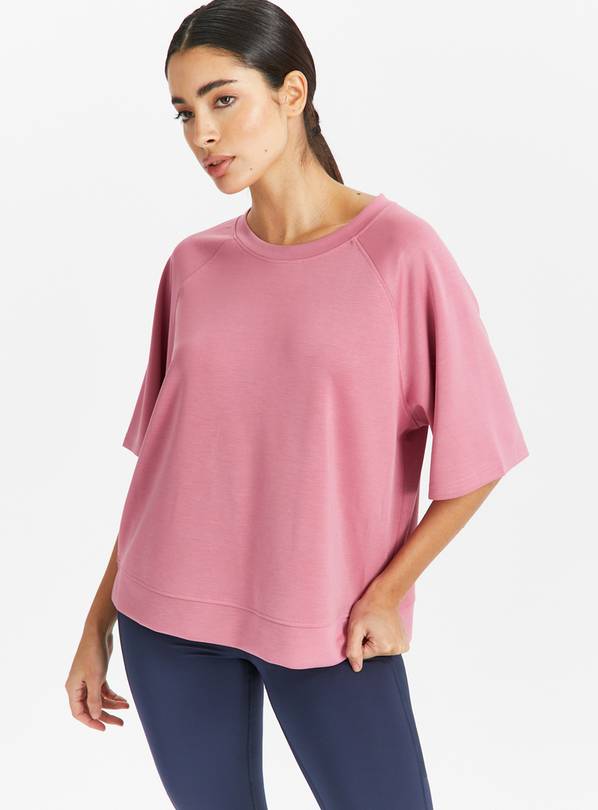 Active Pink Modal Yoga T-Shirt M