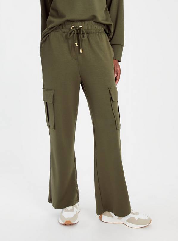 Khaki Wide Leg Coord Cargo Jogger 20