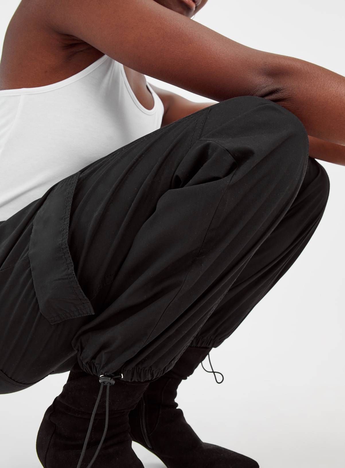 Black Parachute Trousers 14 - Image 3