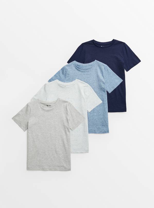 Blue Short Sleeve T-Shirt 4 Pack 7 years