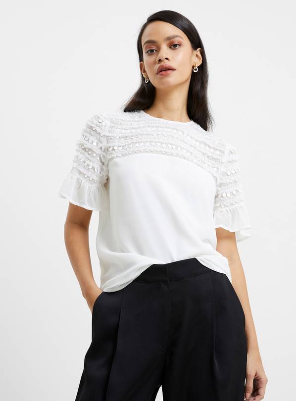 FRENCH CONNECTION Carina Embellished Top M