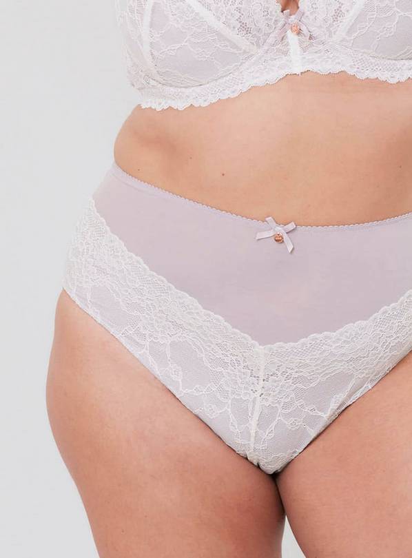 Buy Secret Shaping Ivory Criss-Cross Lace Trim Knickers 2 Pack