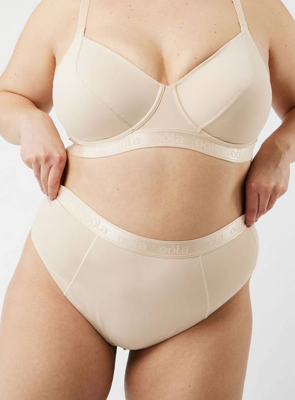 Plus Size White Medium Control High Waisted Full Briefs