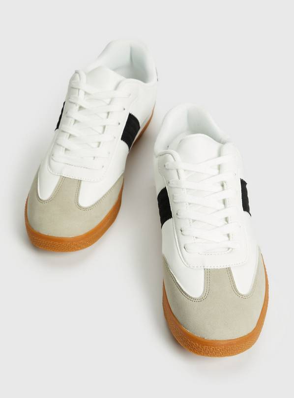 Retro white hot sale trainers