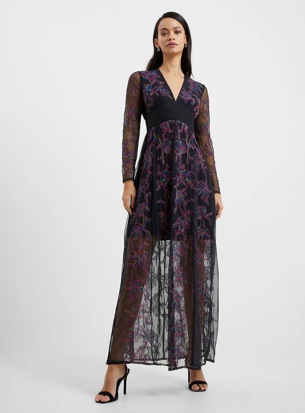 FRENCH CONNECTION Emilia Embroidered Maxi Dress 14