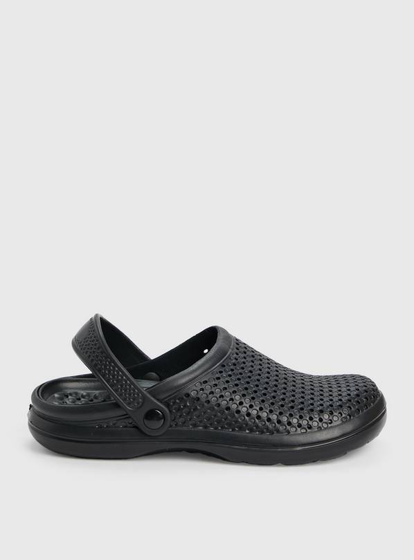 Buy Black Clog With Ankle Strap 9 Sandals and flip flops Argos