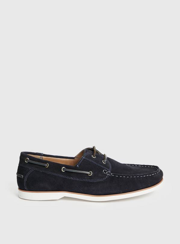Navy Suede Boat Shoes 9