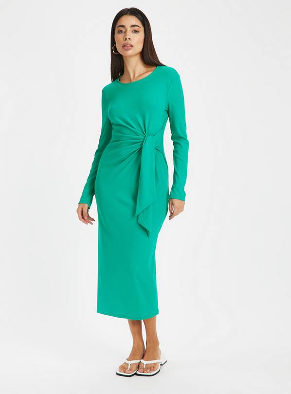 Green Tie Detail Jersey Dress 22