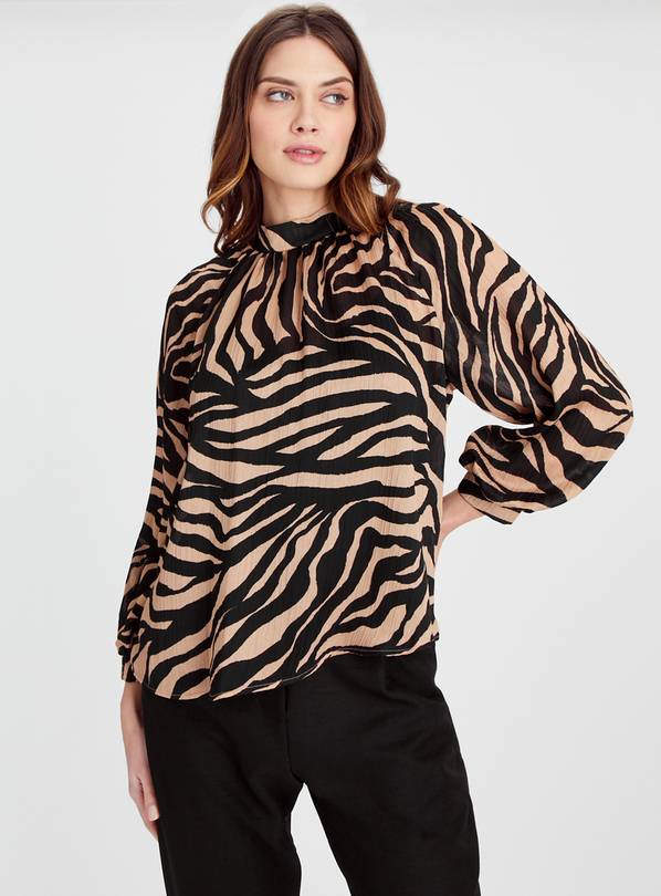 Buy Zebra Print Raglan Sleeve Blouse 22 | Blouses | Tu