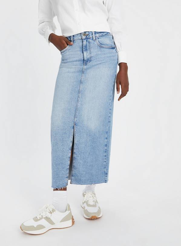 Light denim maxi clearance skirts