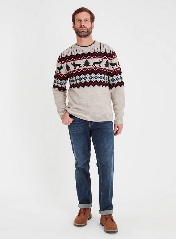 Buy Cream Fairisle Christmas Jumper M Christmas jumpers Tu