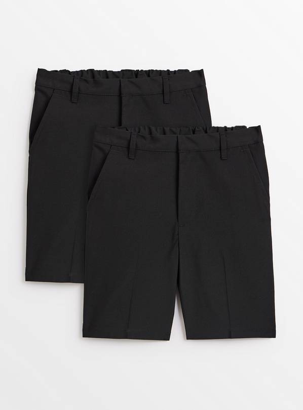 Black Classic School Shorts 2 Pack 3 years