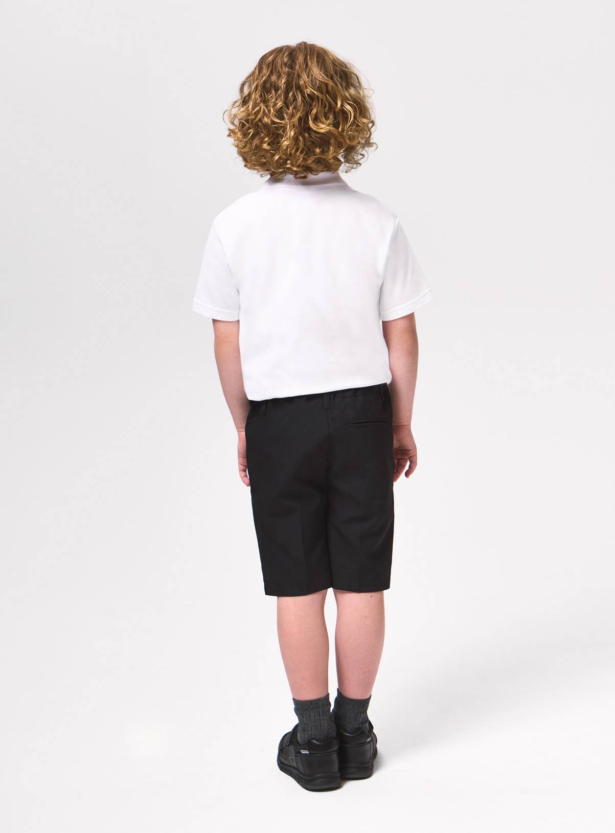 Black Polyester Classic School Shorts 2 Pack 3 years - Image 4