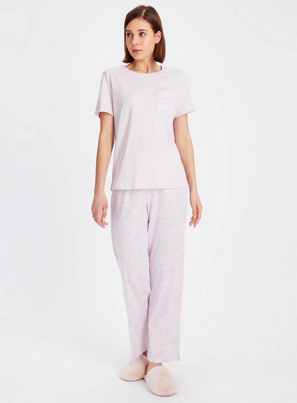 Lilac Dog Print Pyjamas XL