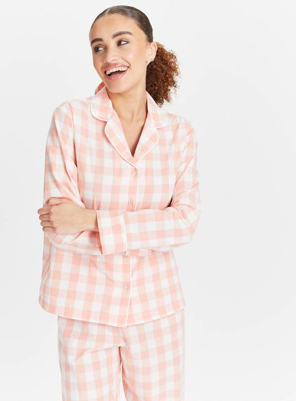 Women's Pink Gingham Pajama Set