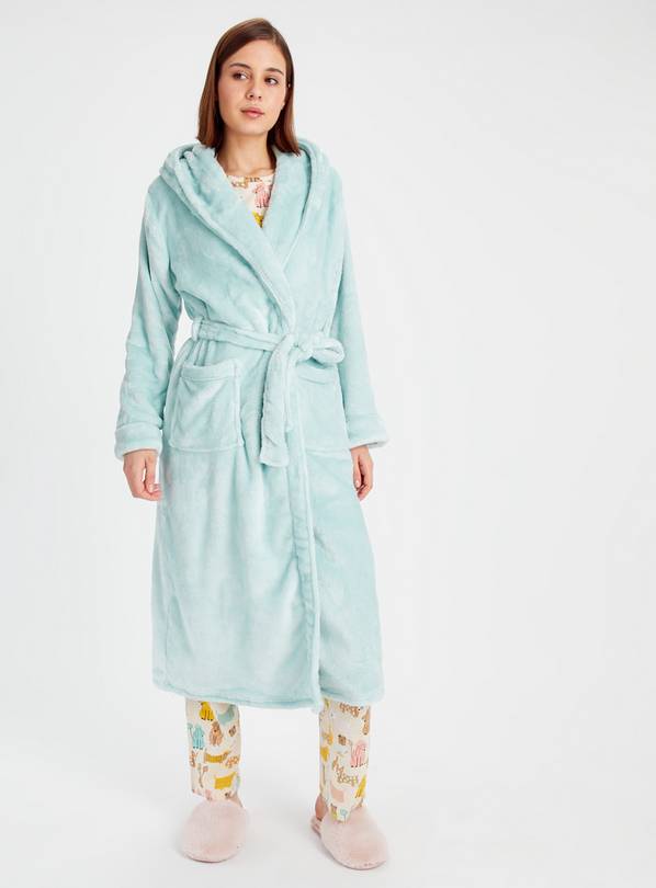 Buy Teal Green Plush Dressing Robe S, Dressing gowns