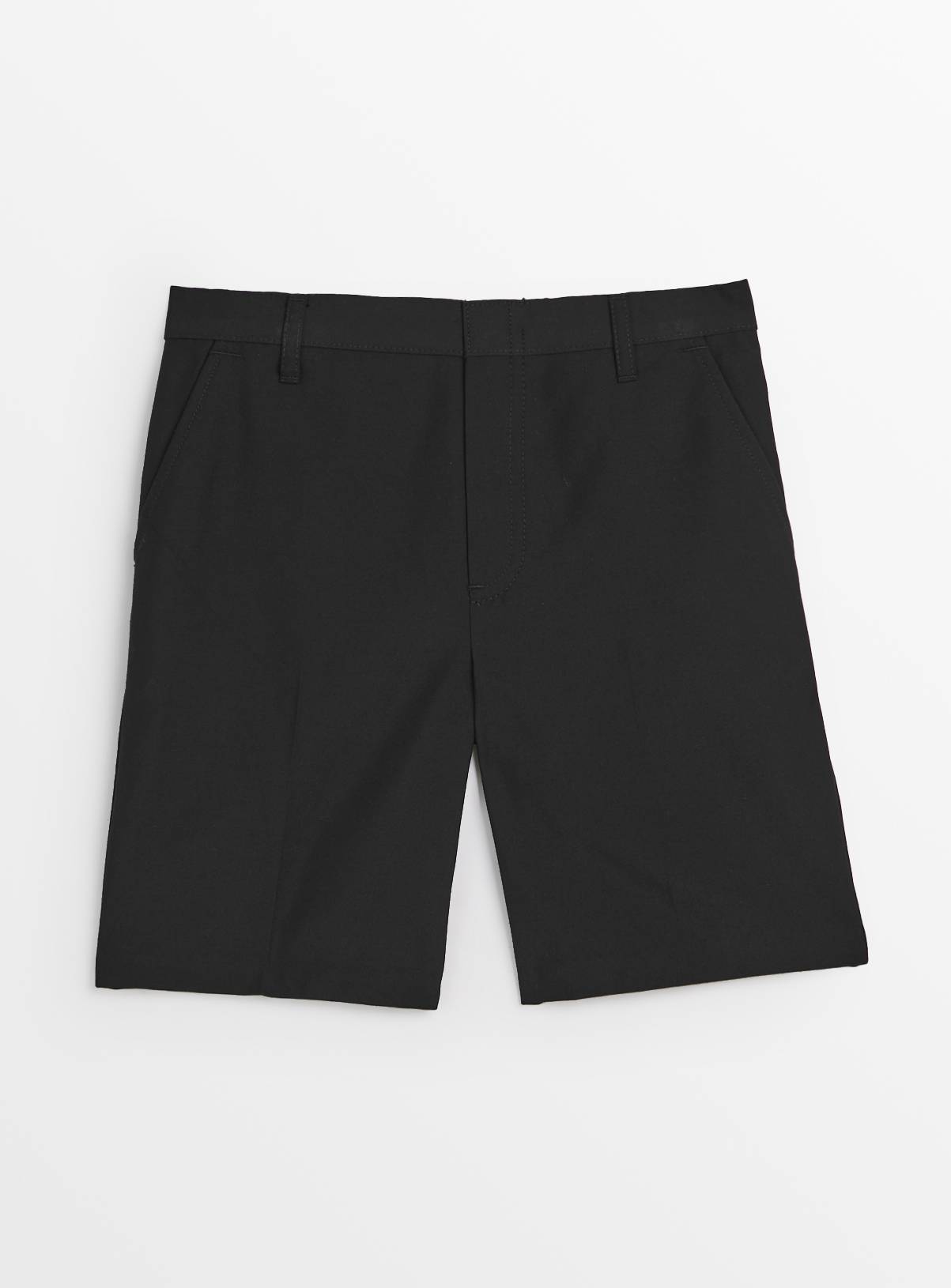 Black Polyester Classic School Shorts 2 Pack 7 years - Image 1
