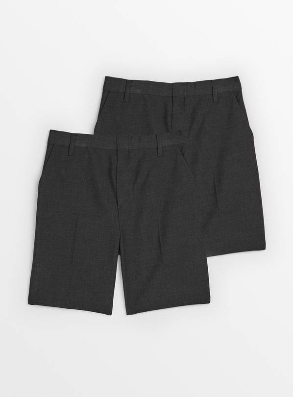 Grey Dress With Ease Classic School Shorts 2 Pack 9 years