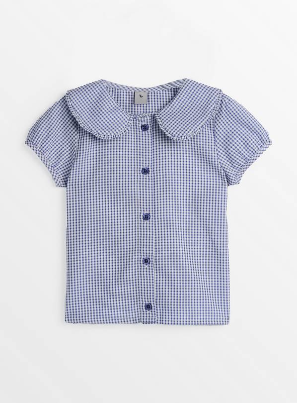 Navy Gingham School Blouse 5 years