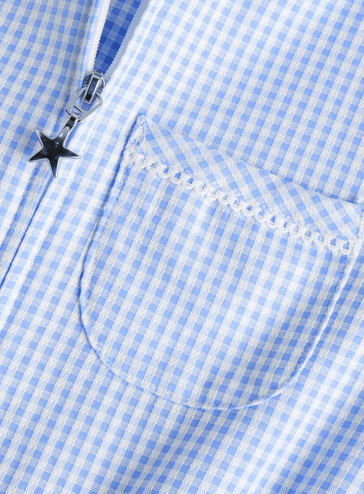 Blue Gingham Cotton Blend Playsuit 2 Pack 11 years - Image 3 thumbnail