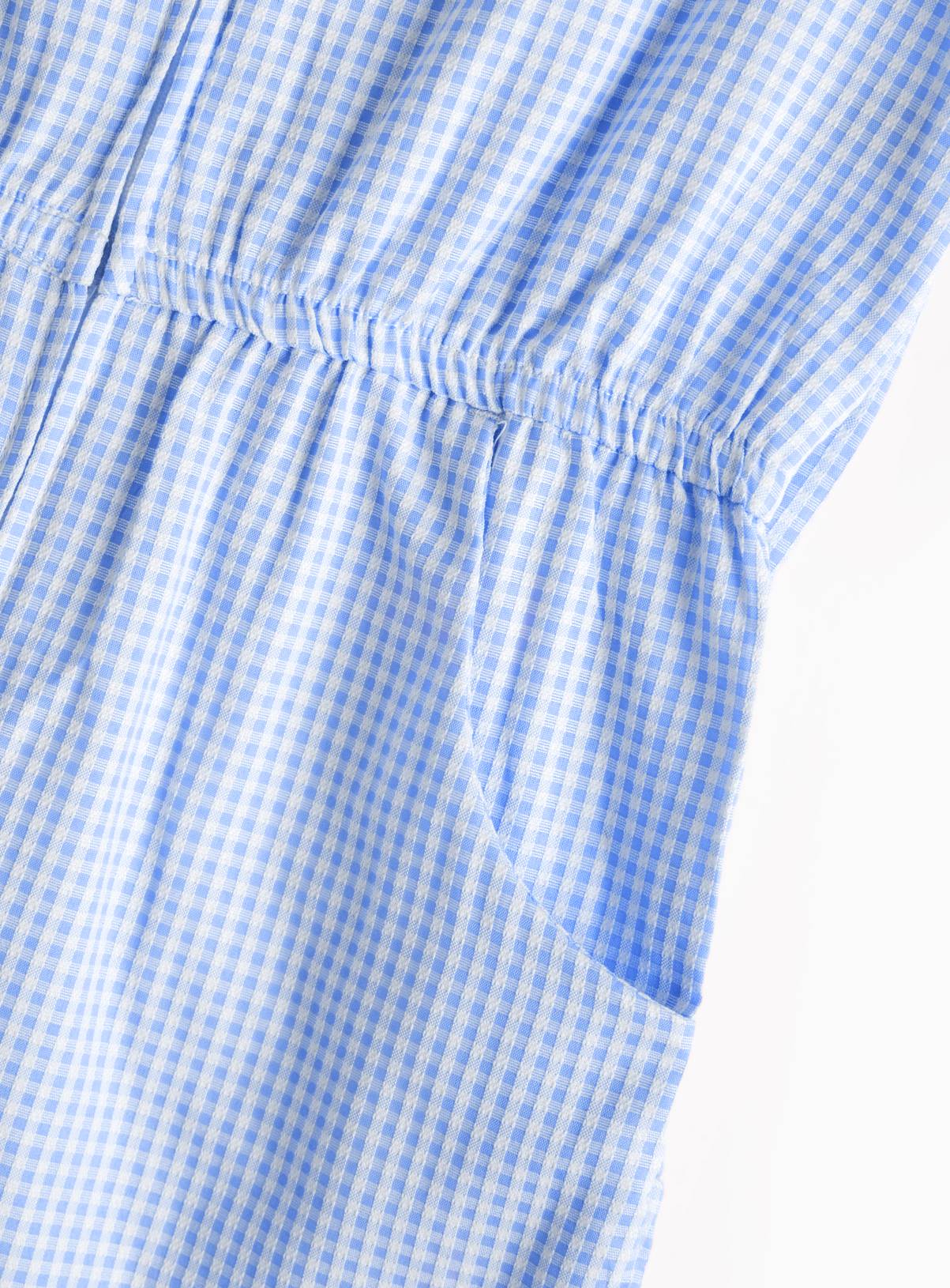 Blue Gingham Cotton Blend Playsuit 2 Pack 11 years - Image 4