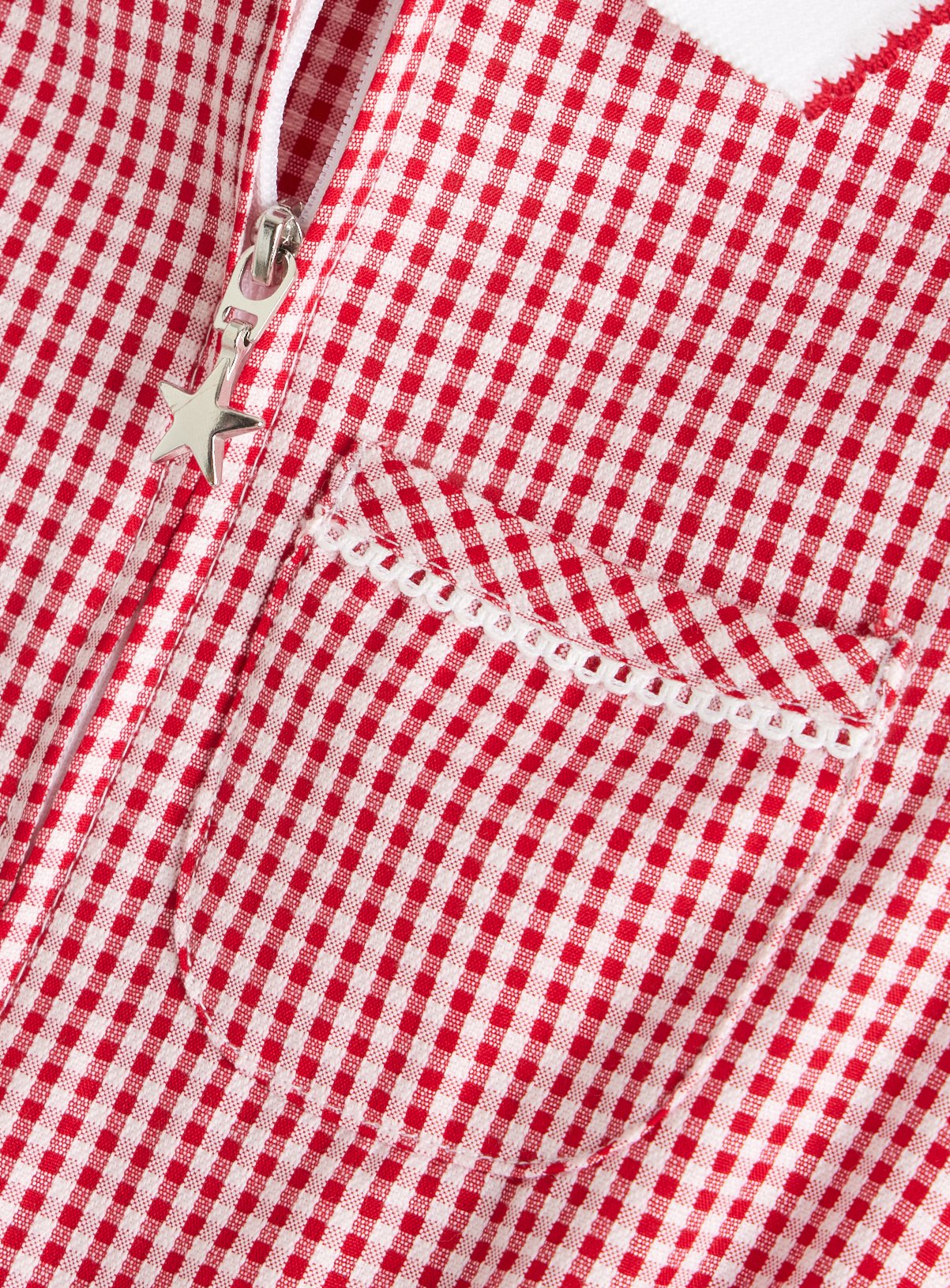 2 Pack Red Gingham Playsuits 11 years - Image 4 thumbnail