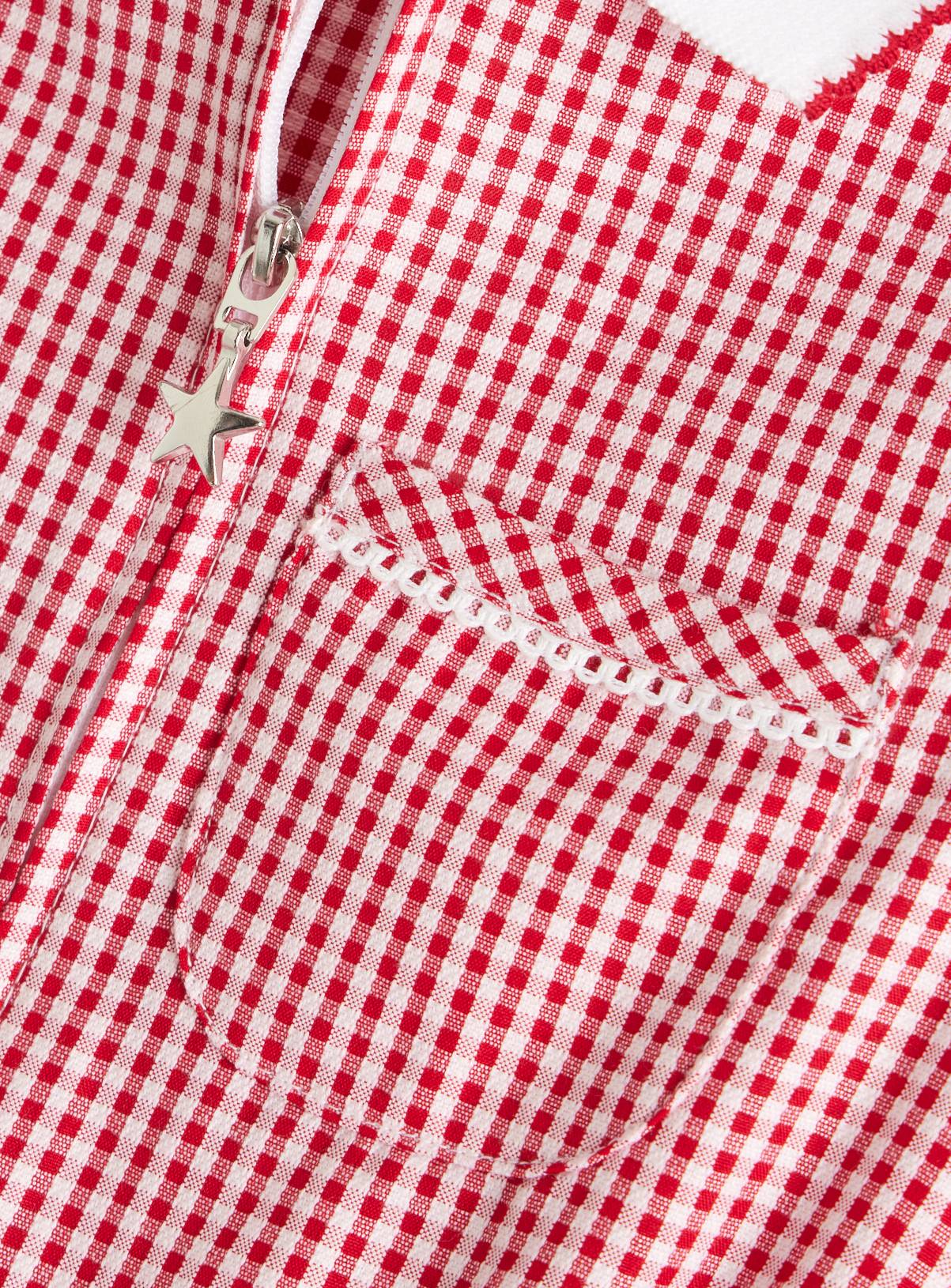 2 Pack Red Gingham Playsuits 11 years - Image 4
