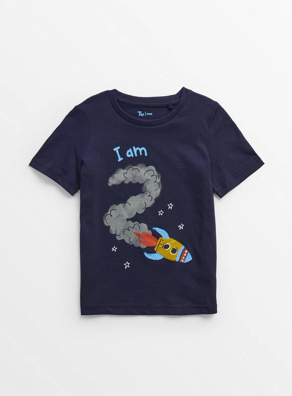 Blue I Am 2 Birthday T-Shirt 1.5-2 years