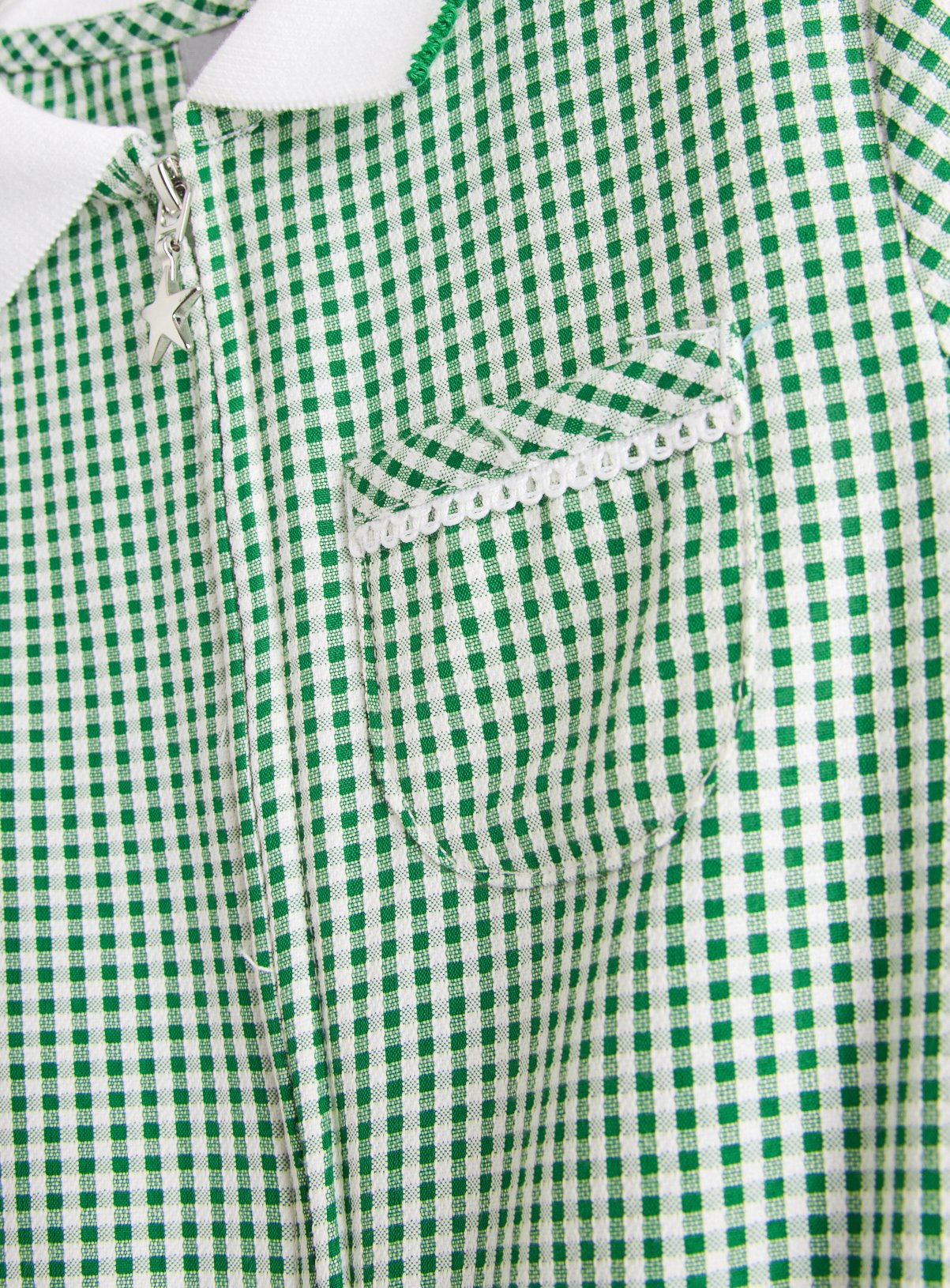 Green Gingham School Playsuits 2 Pack  11 years - Image 2 thumbnail