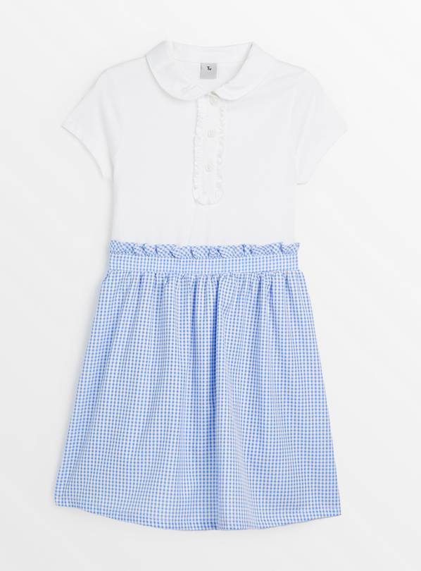 Buy Blue Gingham Twofer School Dress 6 years | School dresses | Tu