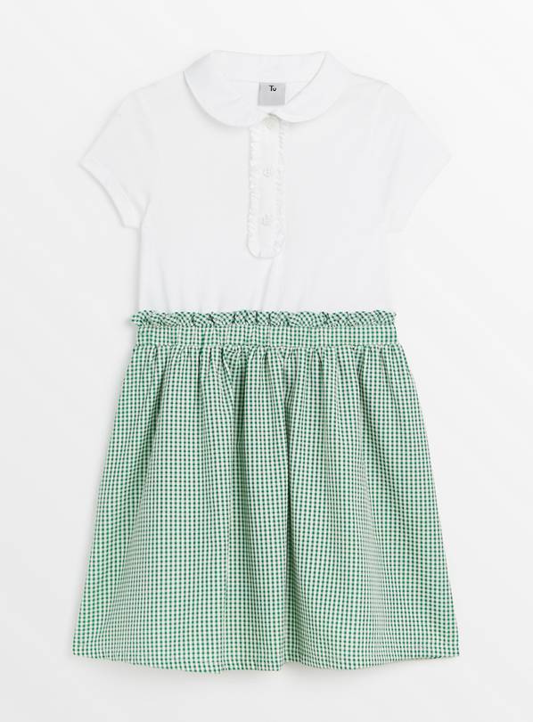 Green Gingham Twofer School Dress 12 years