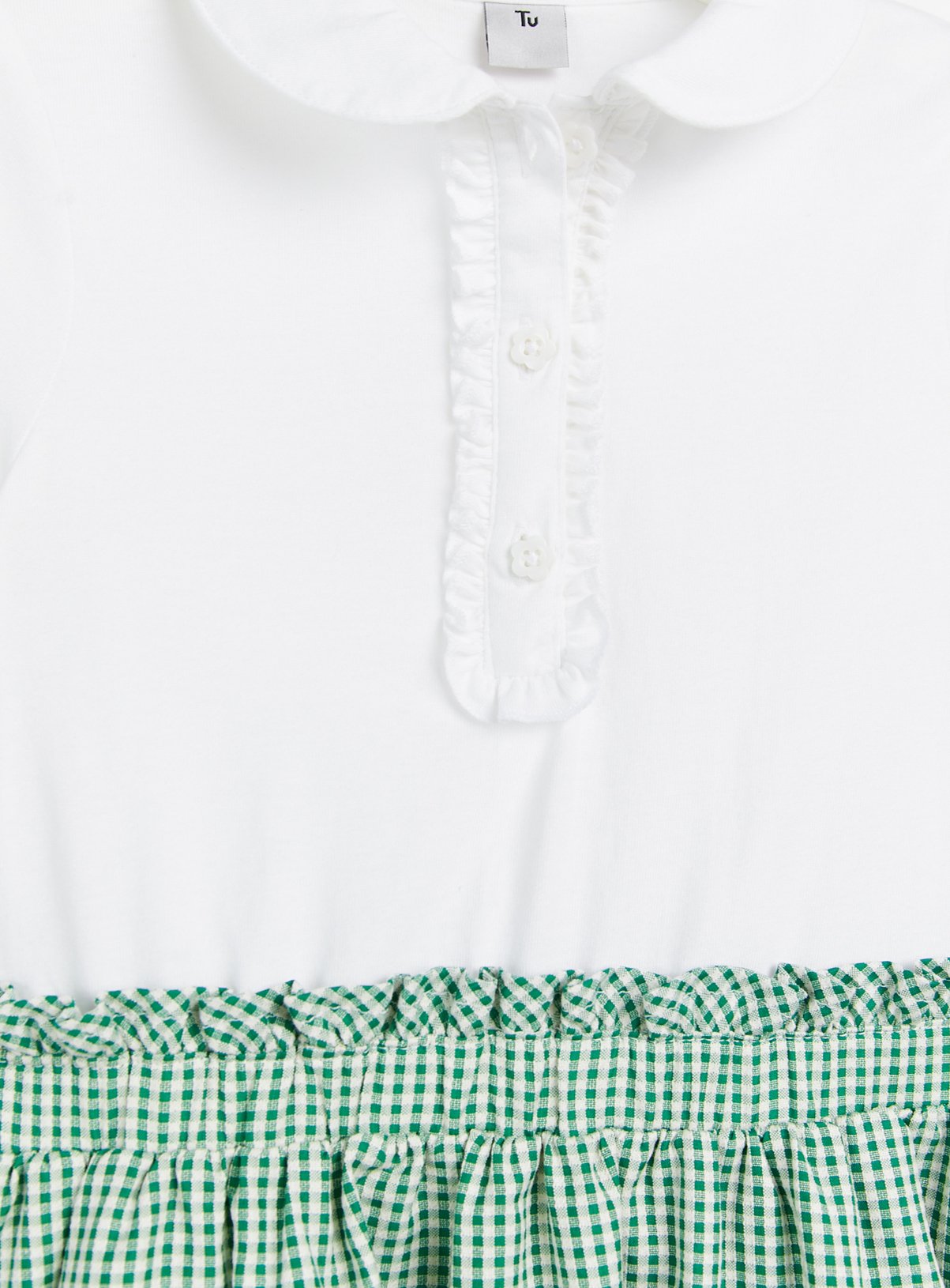 Green Gingham Twofer Dress 10 years - Image 2 thumbnail