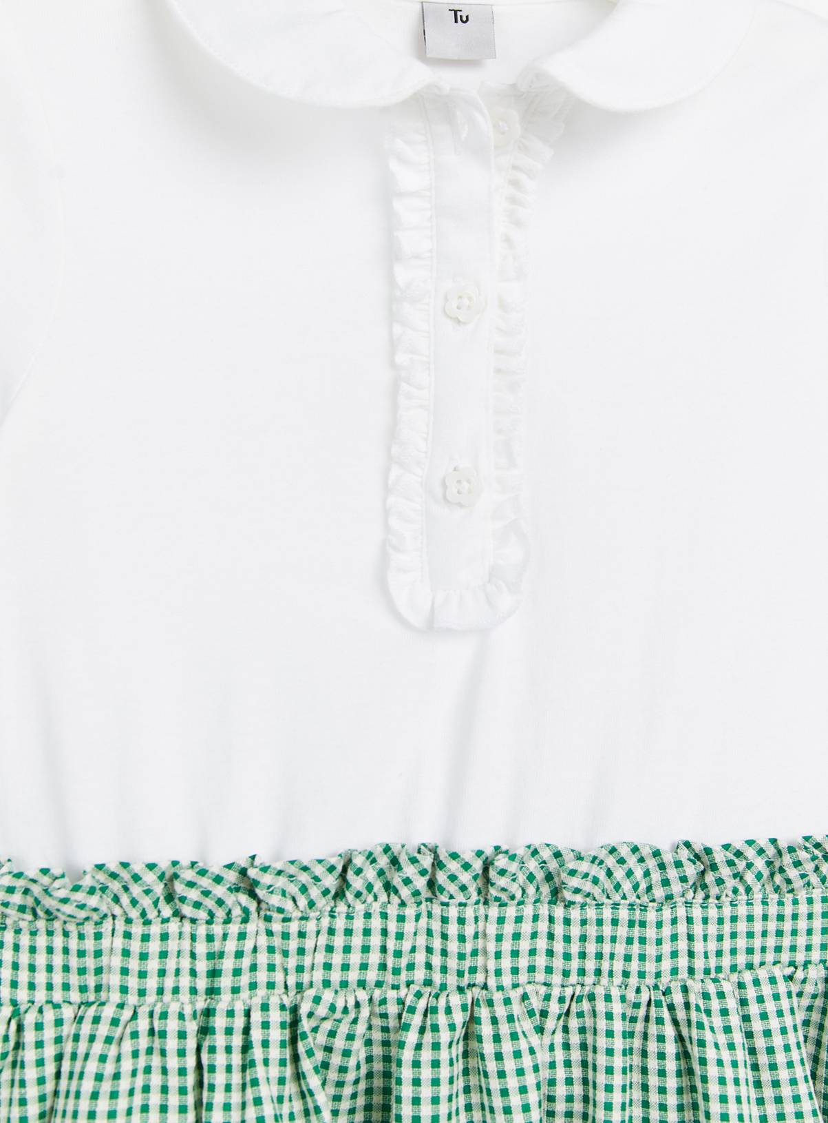 Green Gingham Twofer Dress 10 years - Image 2