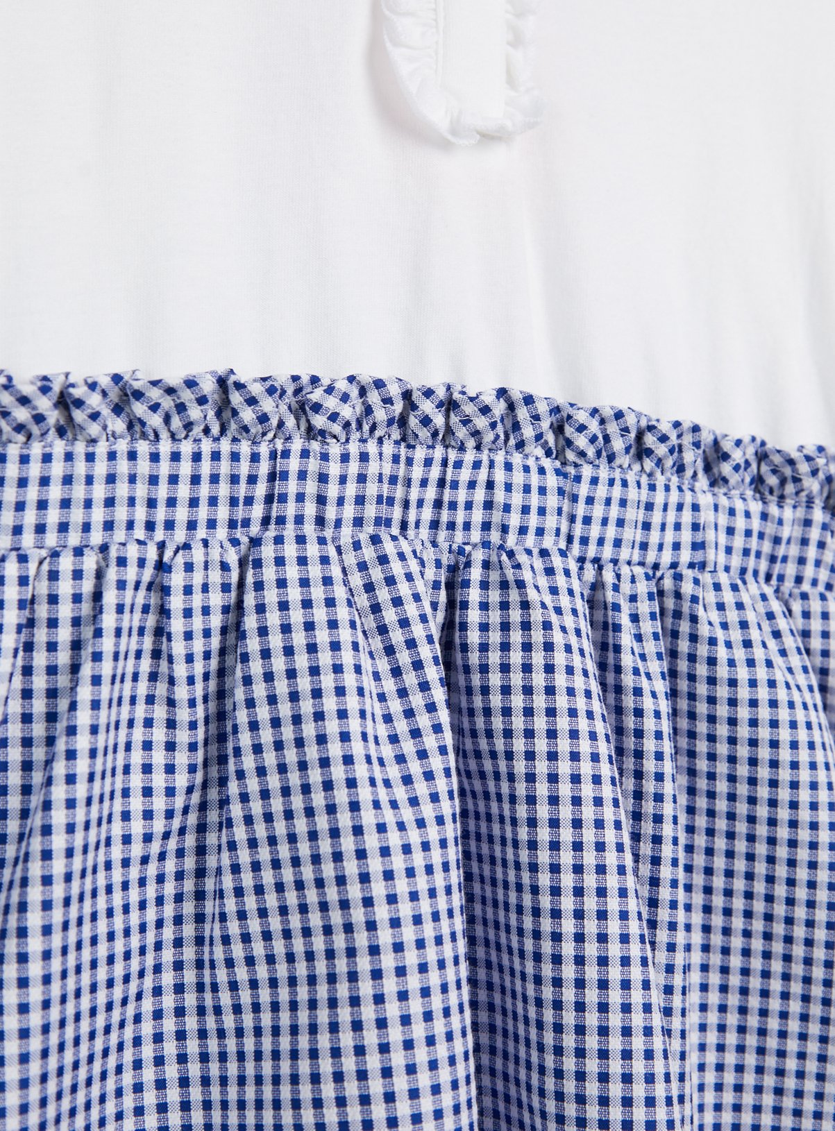 Navy Gingham Cotton Blend Twofer School Dress 11 years - Image 2 thumbnail