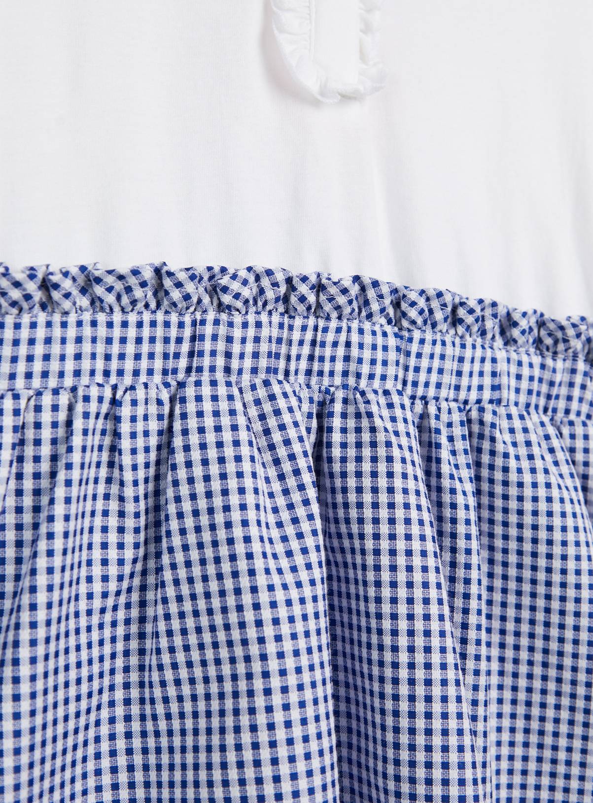 Navy Gingham Cotton Blend Twofer School Dress 11 years - Image 2