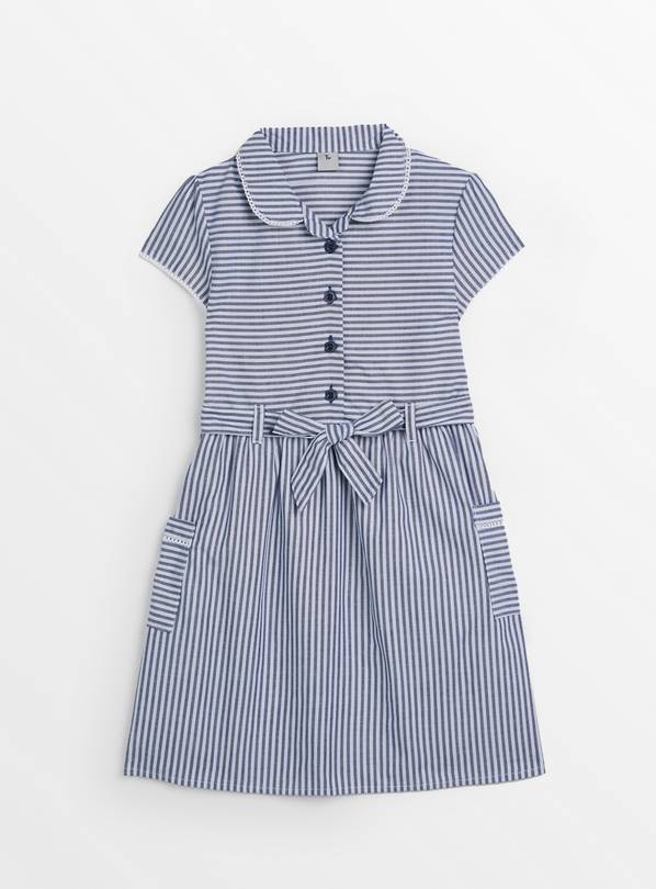 Navy Stripe School Dress 7 years