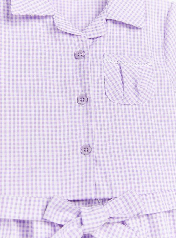 Purple gingham school dress best sale