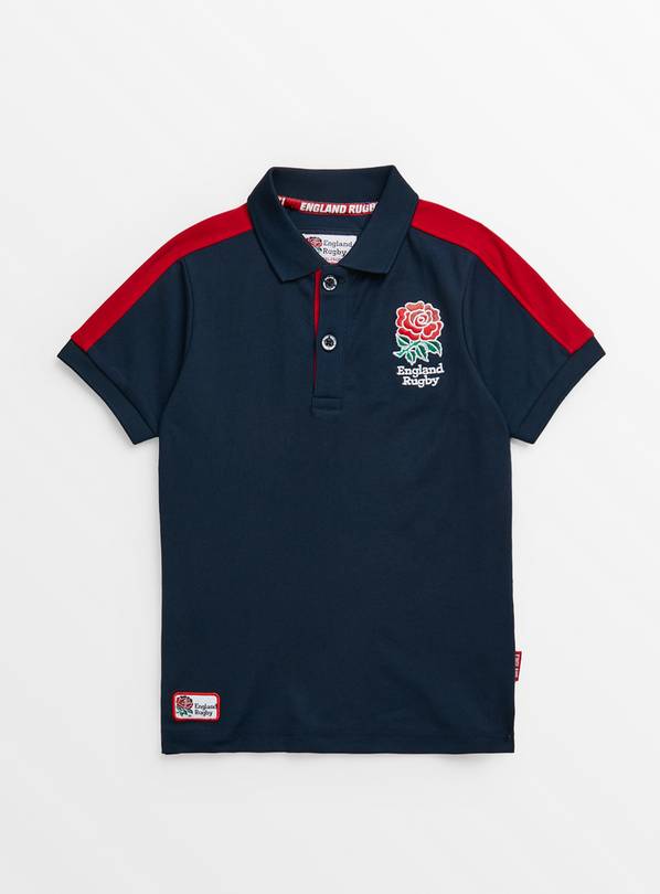 England Rugby Navy Polo Top 10 years