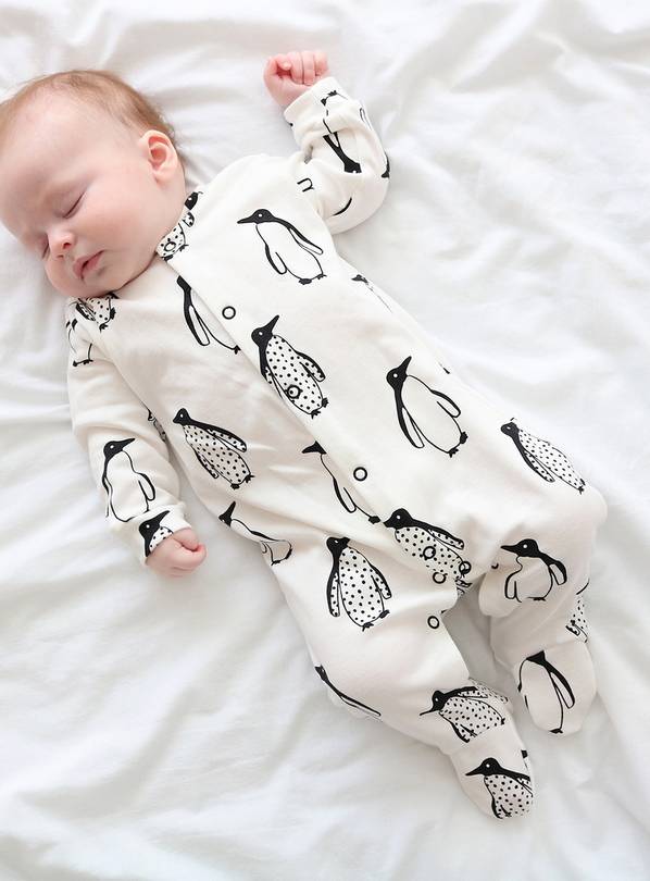FRED & NOAH Milk Penguin Sleepsuit 6-12 Month