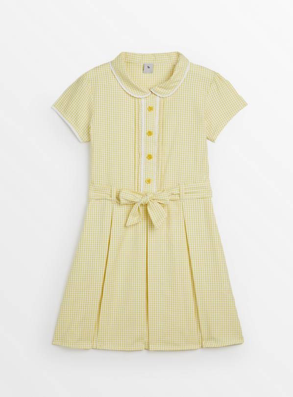 Yellow Gingham Dress With Ease Classic School Dress 3 years