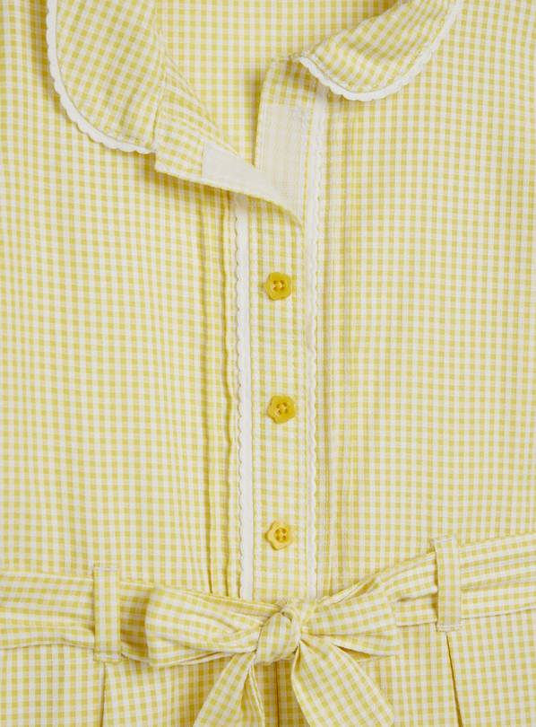 Yellow gingham school sales dress