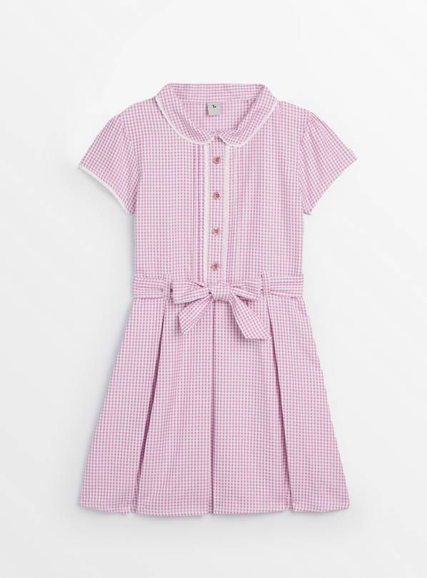 Buy Pink Gingham Dress With Ease Classic School Dress 7 years | School ...