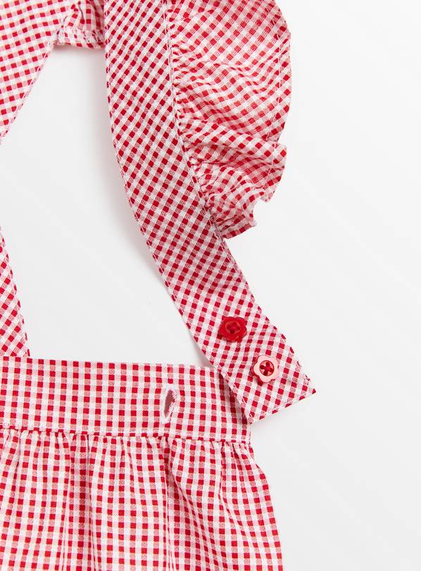 Buy Red Gingham School Skirt With Braces 6 years Skirts and