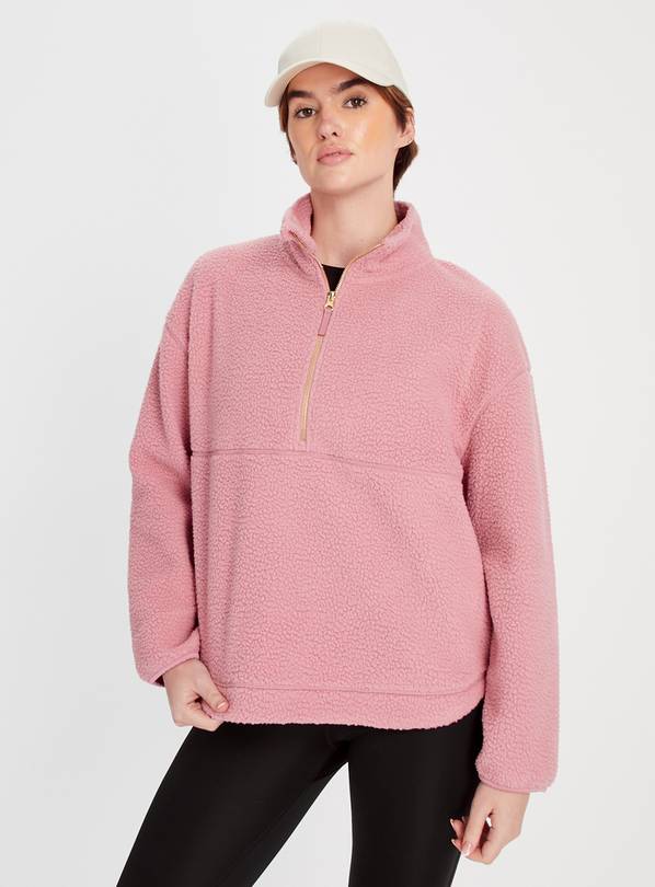 Pink quarter store zip jacket