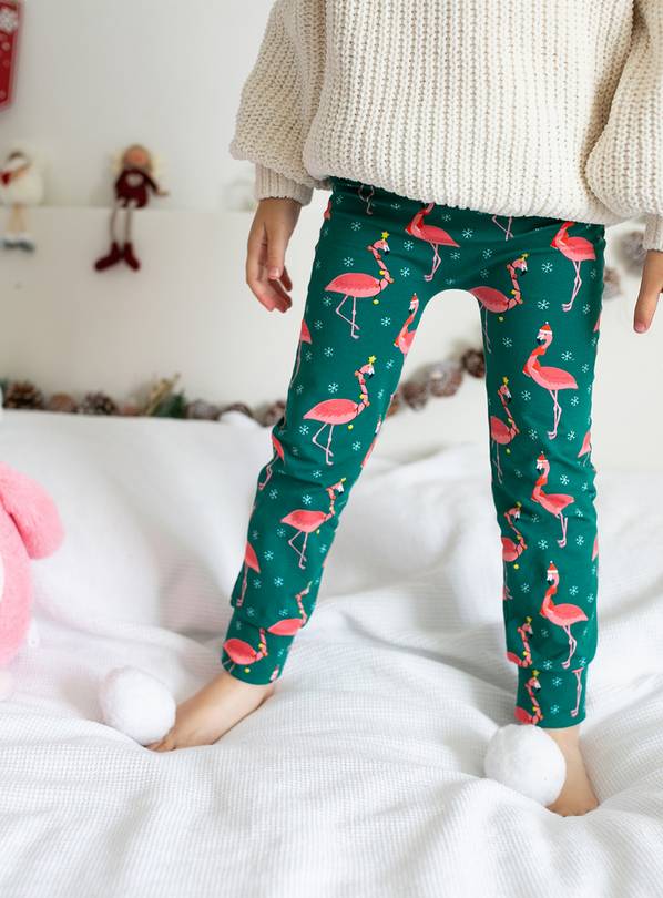 FRED & NOAH Festive Flamingo Leggings 2-3 Years