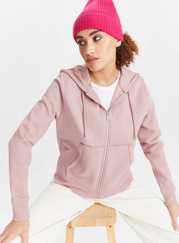 Light pink shop zip hoodie