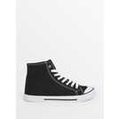 Black High Top Canvas Trainers