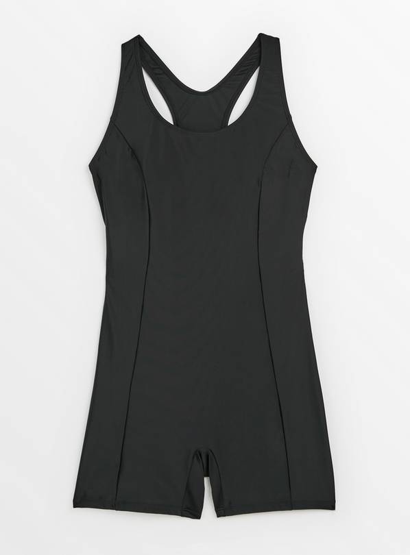 Buy Black Side Stripe Short Swimsuit 12 | Swimsuits | Tu