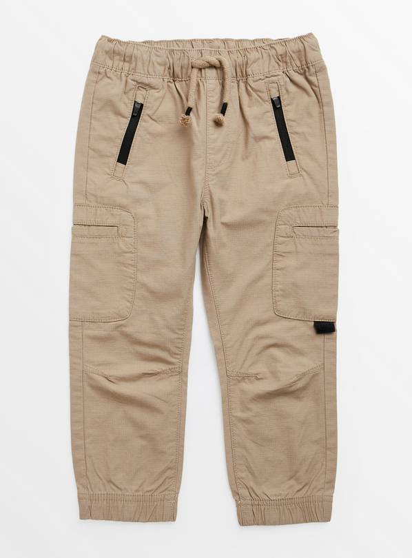 Stone Cuffed Cargo Trousers  1.5-2 years