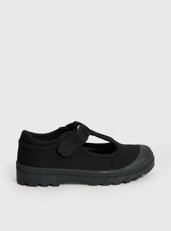 Black canvas best sale velcro shoes